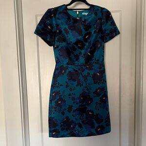 *Draper James* Floral Teal and Navy Dress